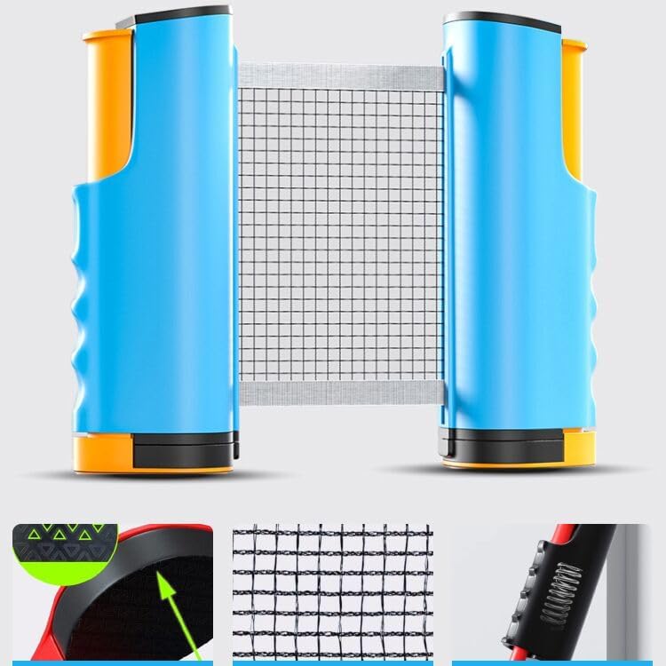 PLOOTA Adjustable Retractable Ping Pong Net & Post. Portable Table Tennis Nets & Clamps. Replacement Outdoor PingPong Net for Any Tables (Fits Tables Up to 2.0 inch Thick) - Image 2